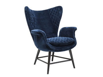 TUDOR VELVET - Velvet armchair with armrests by KARE Design - view 2